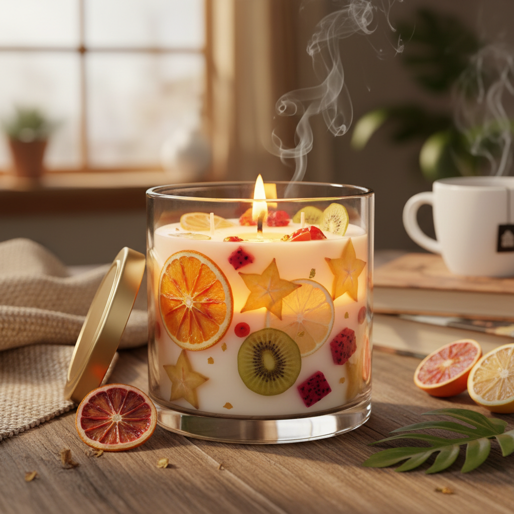 Bougie parfumée artisanale Poire-Baies