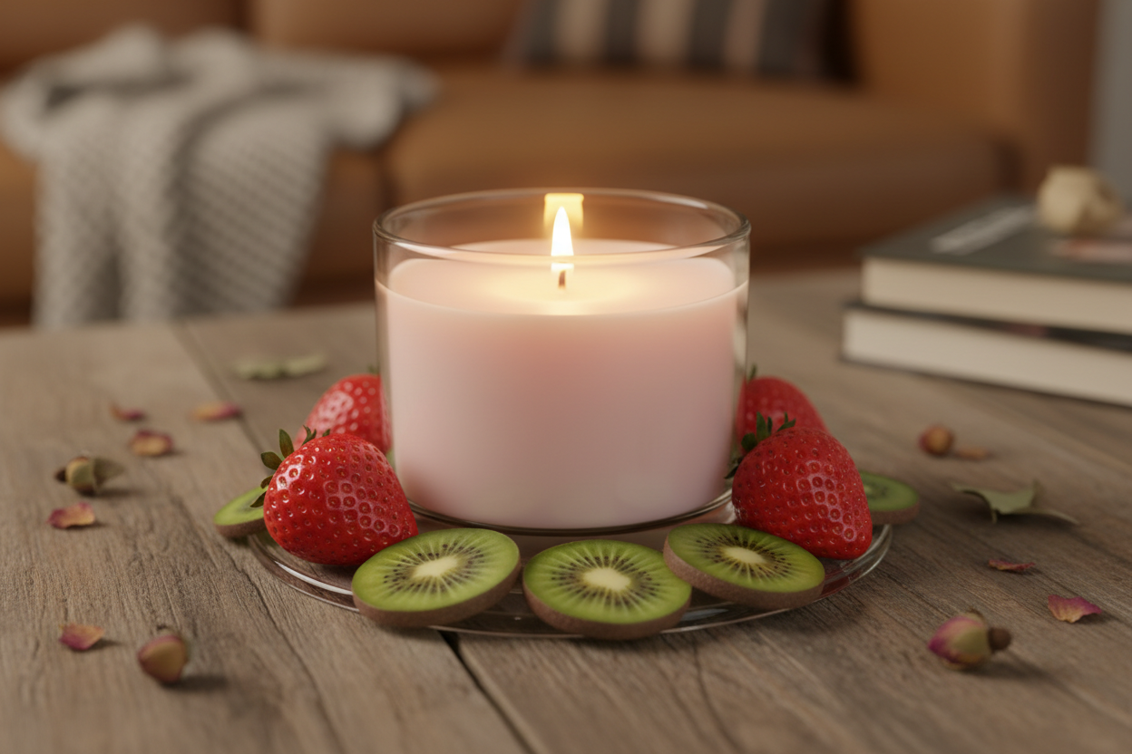 Bougie parfumée maison Fraise-Kiwi