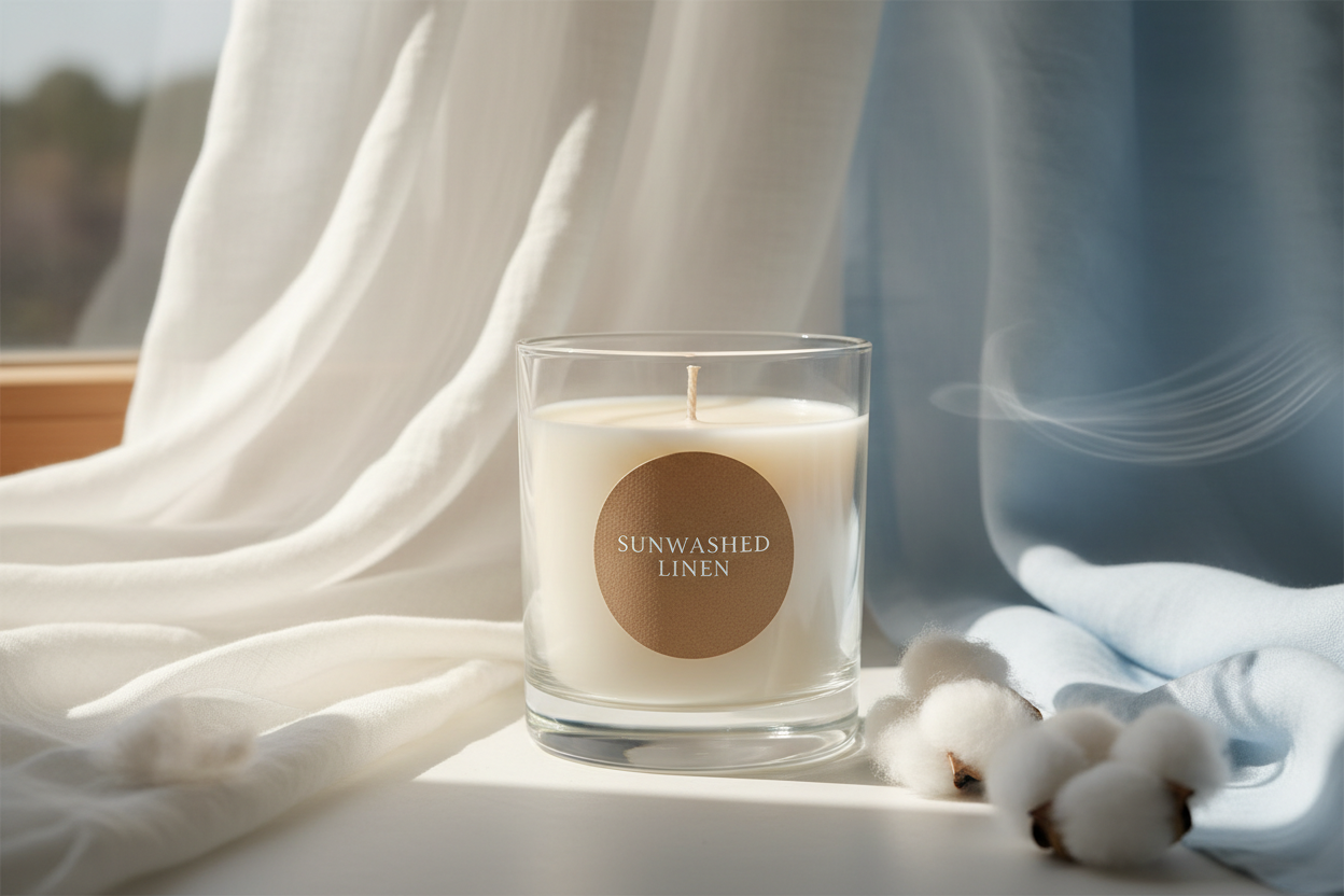 Bougie parfumée maison Lin ensoleillé